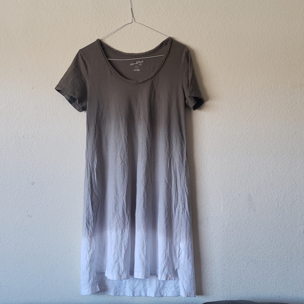 Olive and White Shift Dress Size S